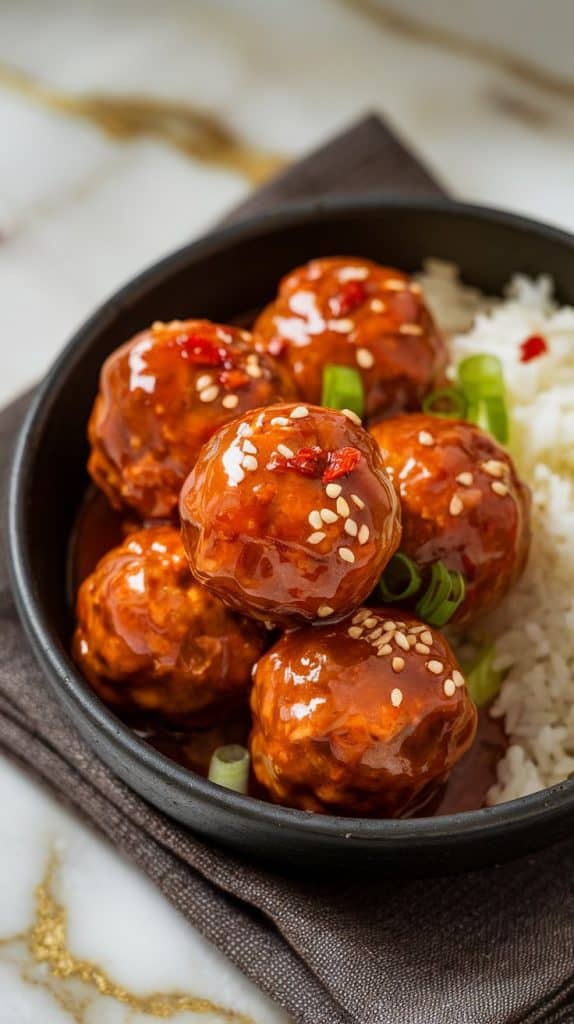Crockpot Korean Gochujang Meatballs