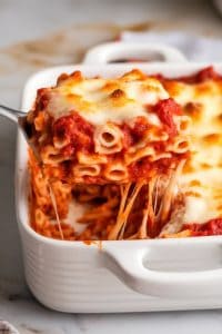 Baked Ziti with Cottage Cheese