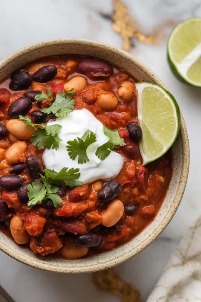Vegetarian Three-Bean Chili
