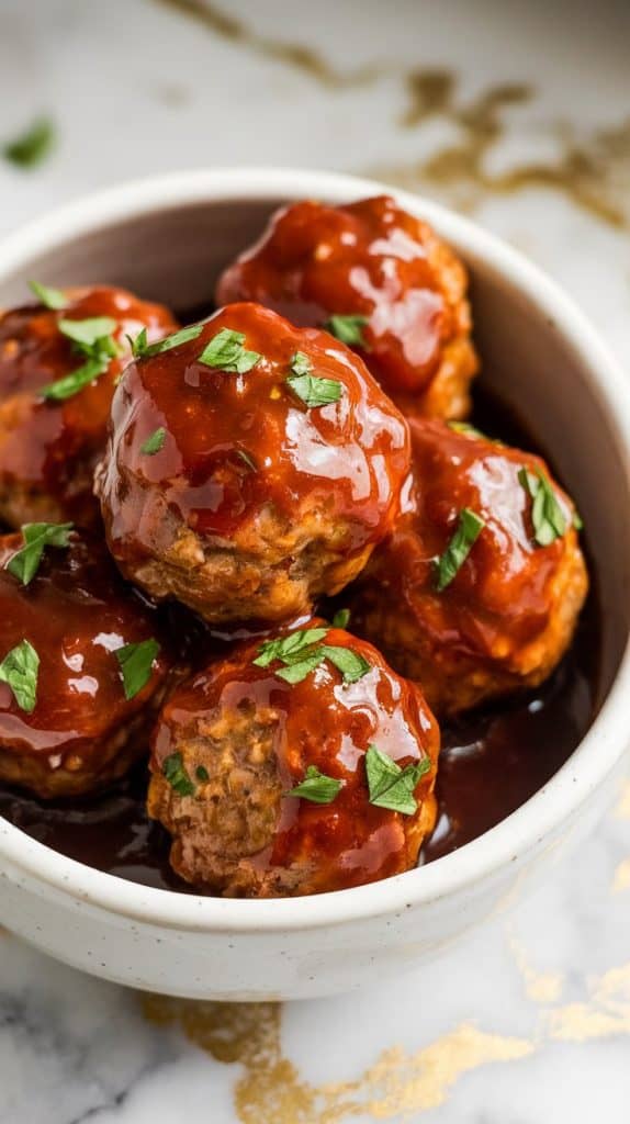 Honey BBQ Crockpot Meatballs