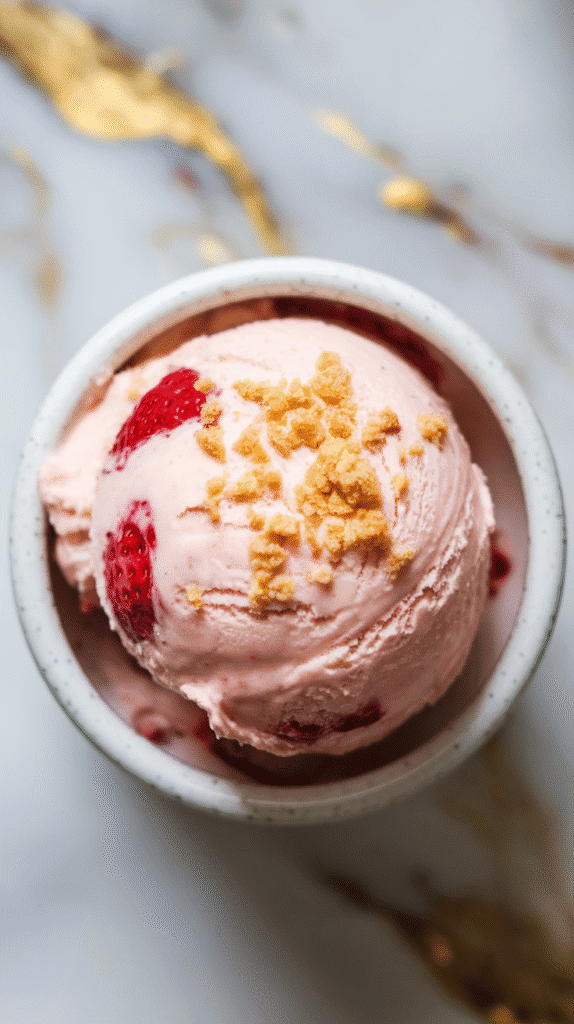 Strawberry Cheesecake Cottage Cheese Ice Cream