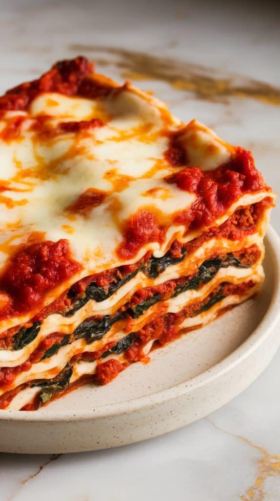 Spinach and Cottage Cheese Lasagna Bake