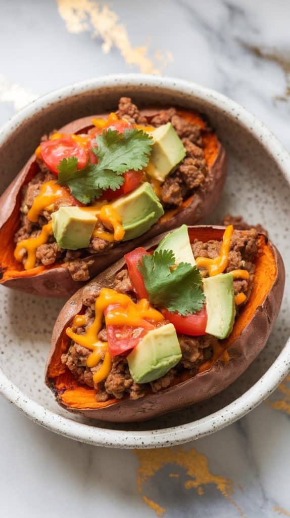 Taco Stuffed Sweet Potatoes