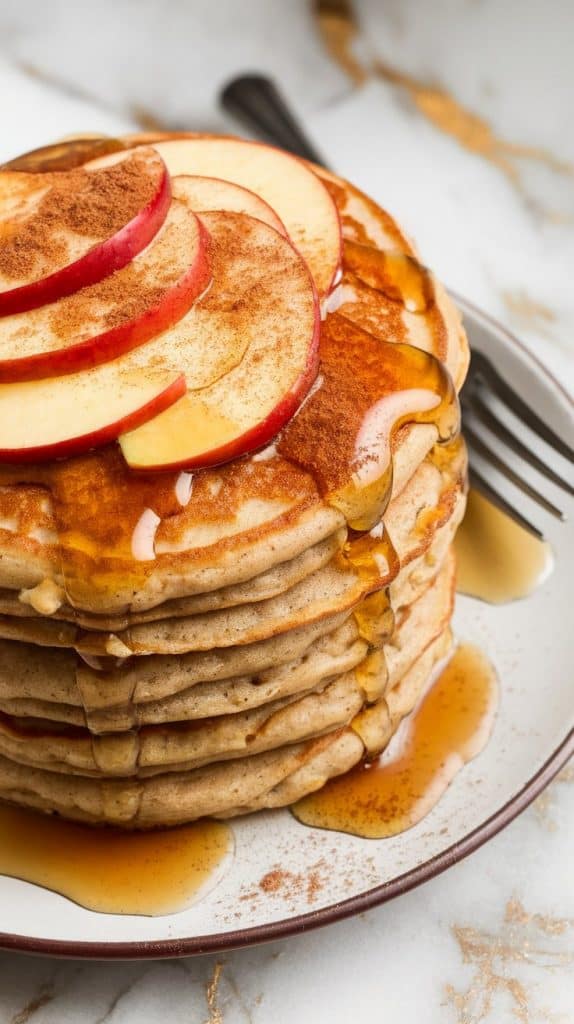Healthy Oatmeal Apple Pancakes