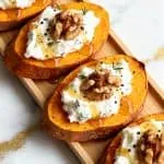 Sweet Potato Crostini with Goat Cheese