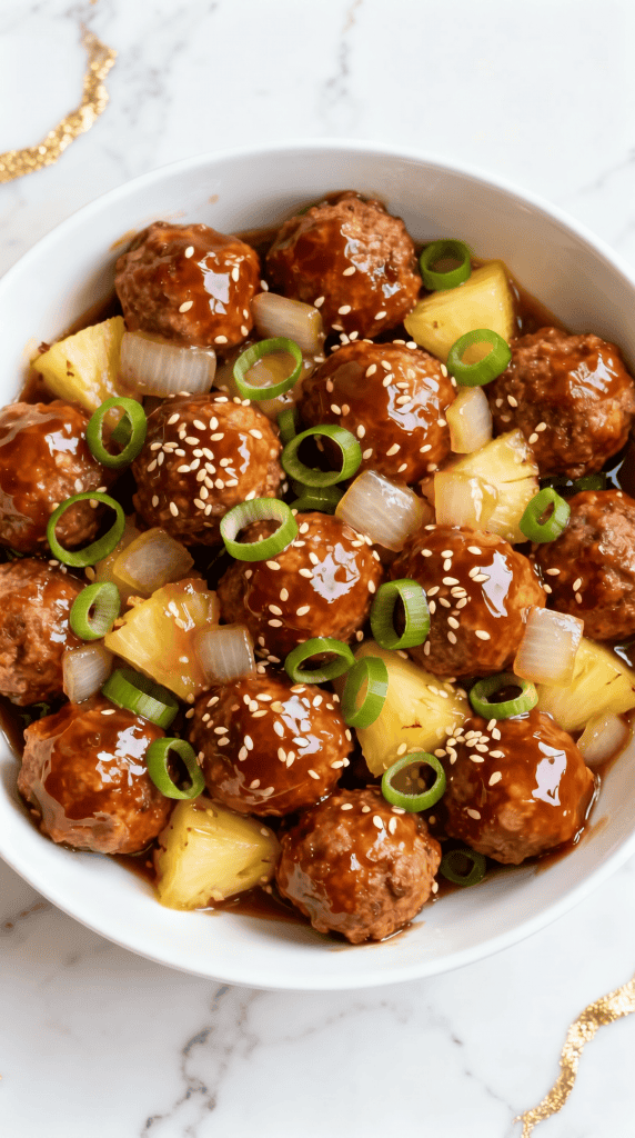 Crockpot Sweet and Sour Meatballs