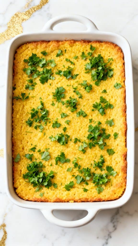 Cottage Cheese Polenta Bake