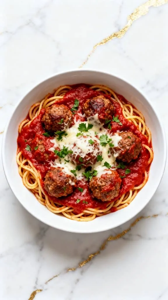 Crockpot Spaghetti and Meatballs