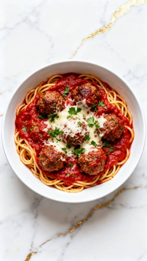 Crockpot Spaghetti and Meatballs