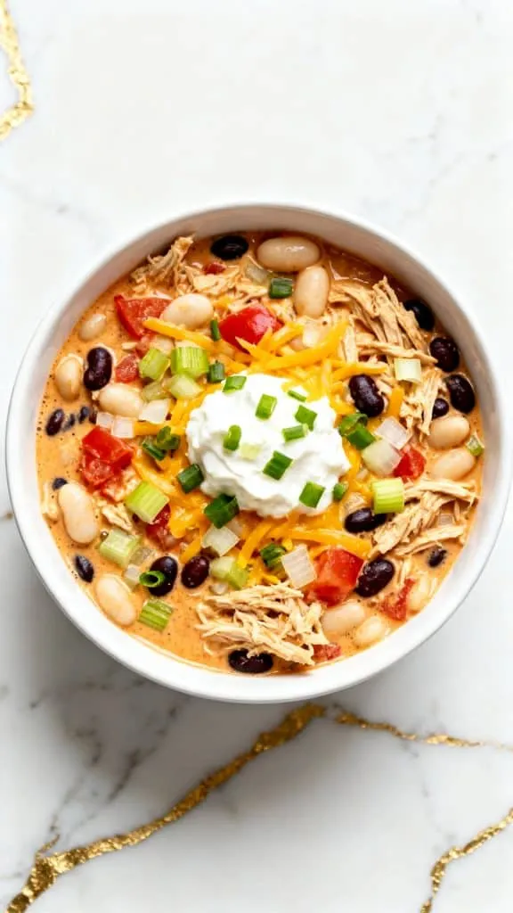 Slow Cooker Buffalo Chicken Chili