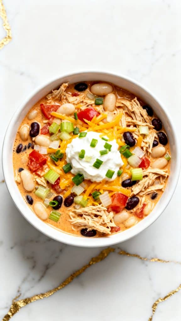 Slow Cooker Buffalo Chicken Chili