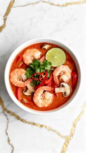 Keto Thai Shrimp Coconut Curry Soup