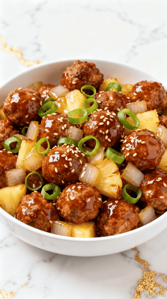 Crockpot Sweet and Sour Meatballs