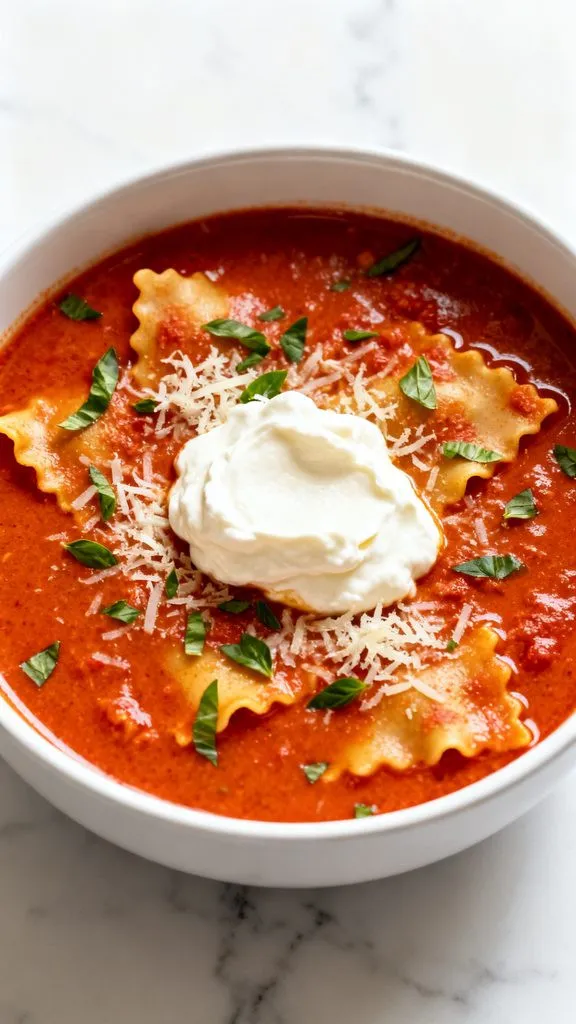 Cottage Cheese Lasagna Soup