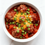 Crockpot Chili Cheese Meatballs