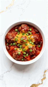 Crockpot Chili Cheese Meatballs
