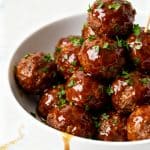 Crockpot Brown Sugar Bourbon Meatballs