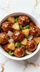 Crockpot Hawaiian Meatballs