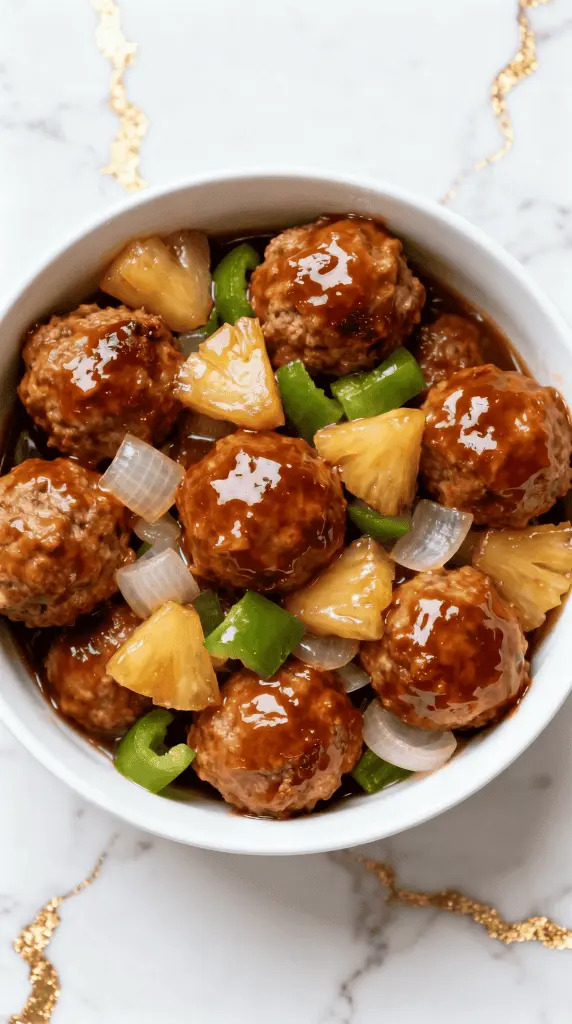 Crockpot Hawaiian Meatballs