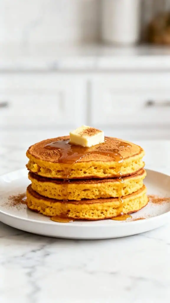 Protein Cottage Cheese Pumpkin Pancakes
