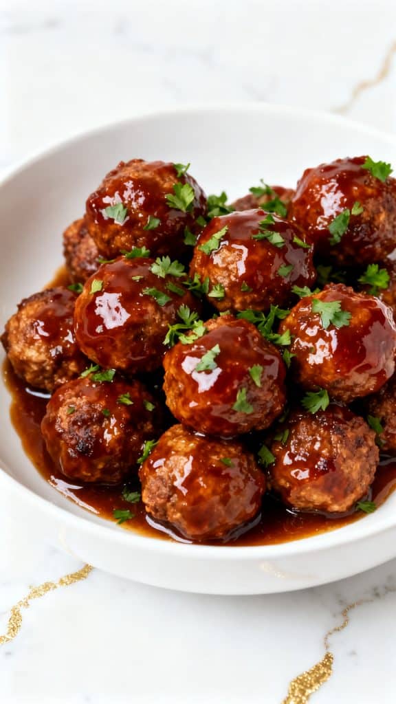 Honey BBQ Crockpot Meatballs