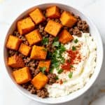 Cottage Cheese Beef Sweet Potato Bowl