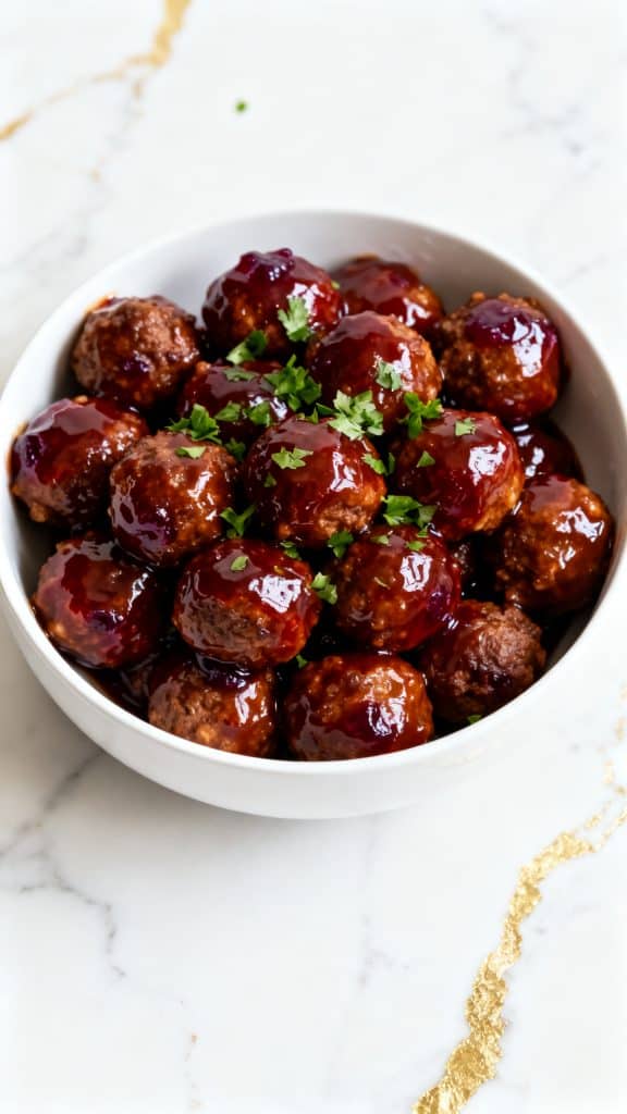 Crockpot Grape Jelly Meatballs