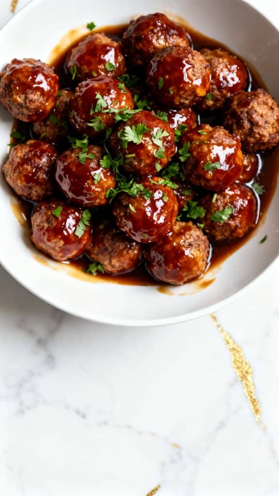 Honey BBQ Crockpot Meatballs
