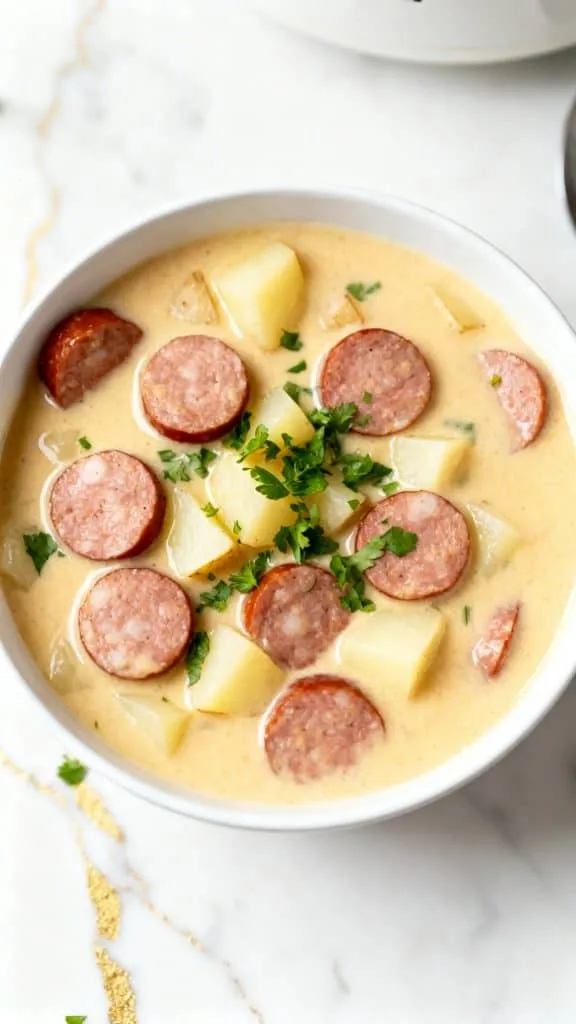 Crockpot Potato Soup with Sausage