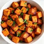 Air Fryer Roasted Sweet Potato Cubes