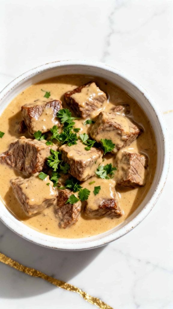 Crockpot Keto Cube Steak and Gravy