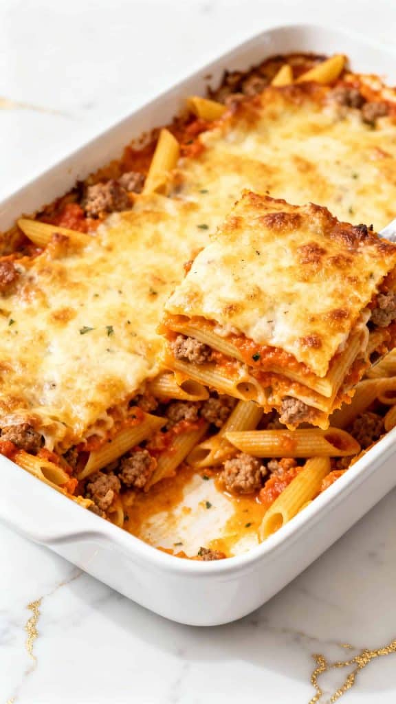 Cottage Cheese and Turkey Sausage Pasta Bake