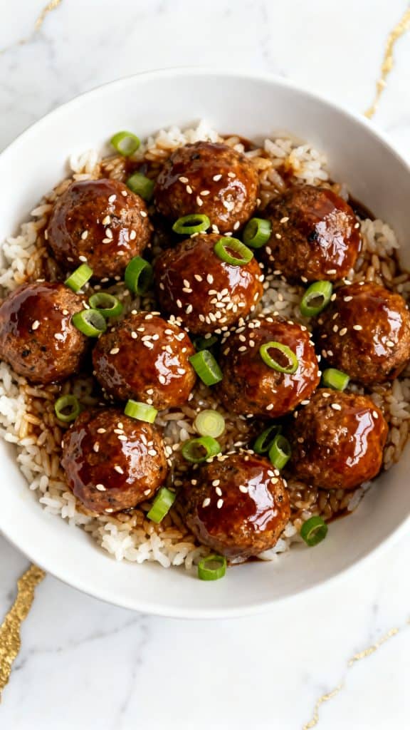 Vegetarian Slow Cooker Asian Meatballs
