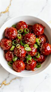 Crockpot Korean Gochujang Meatballs