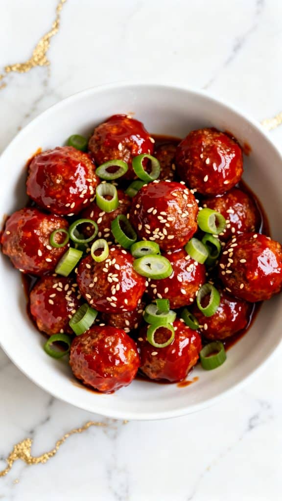 Crockpot Korean Gochujang Meatballs