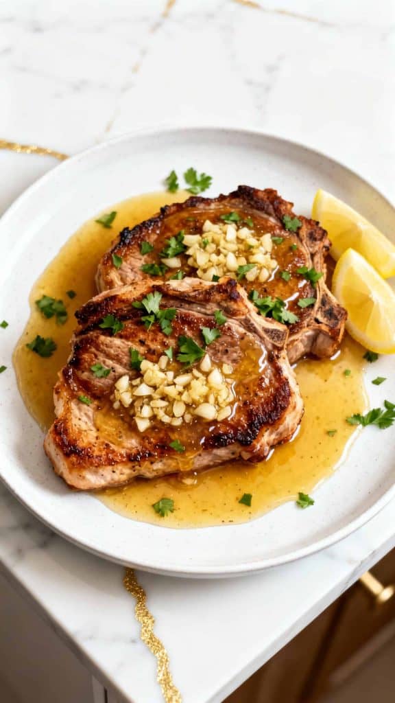 Keto Garlic Parmesan Pork Chops
