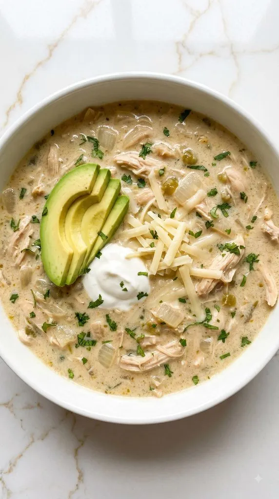 Crockpot Keto White Chicken Chili