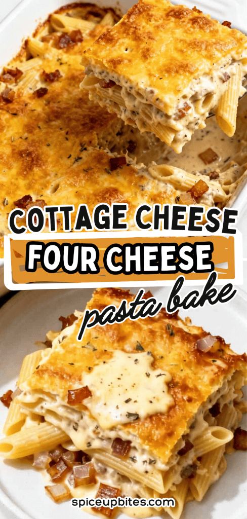 Cottage Cheese Four Cheese Pasta Bake 4