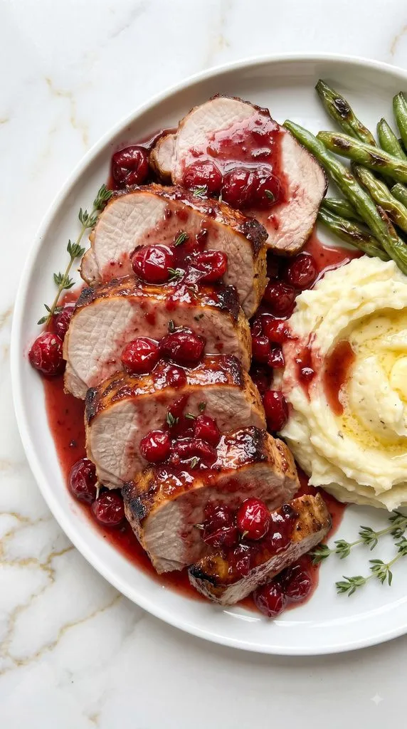 Spicy Cranberry Dijon Pork Loin Roast