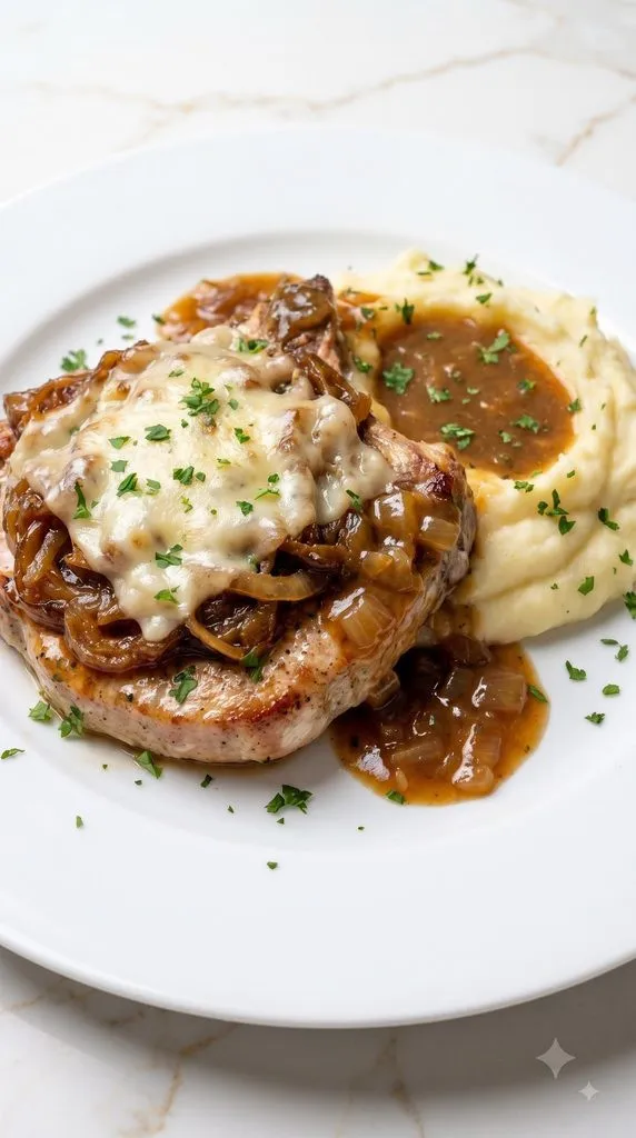 Crock Pot French Onion Pork Chops
