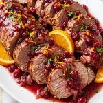 Slow Cooker Cranberry Orange Pork Tenderloin