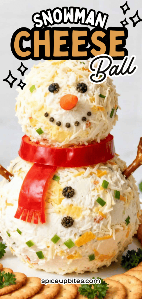 Snowman Cheese Ball 1