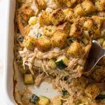 Zucchini Chicken Stuffing Casserole