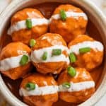 Crockpot Buffalo Chicken Meatballs