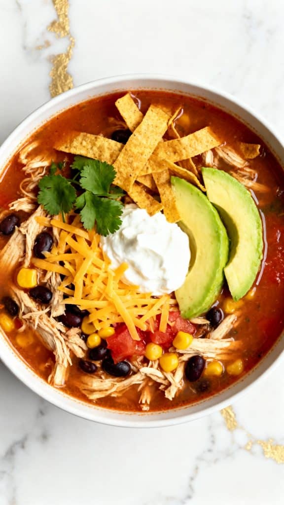 Crockpot Chicken Tortilla Soup