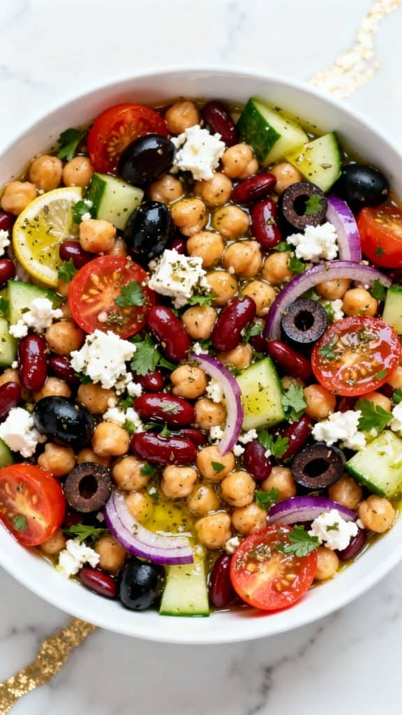 Mediterranean Dense Bean Salad