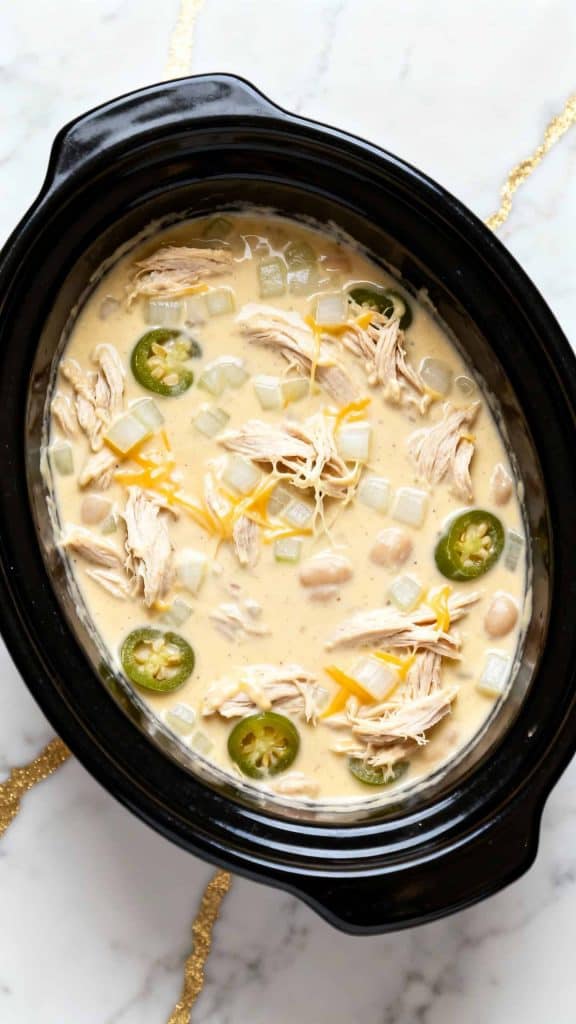Crockpot Keto White Chicken Chili