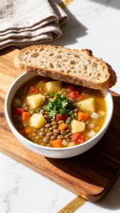 Crockpot Vegetarian Lentil Potato Soup