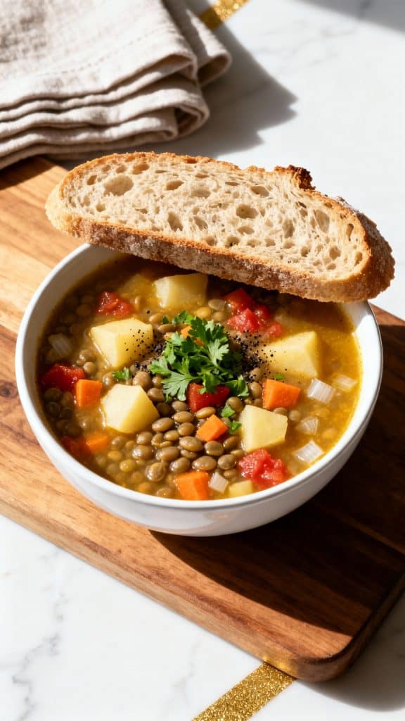 Crockpot Vegetarian Lentil Potato Soup