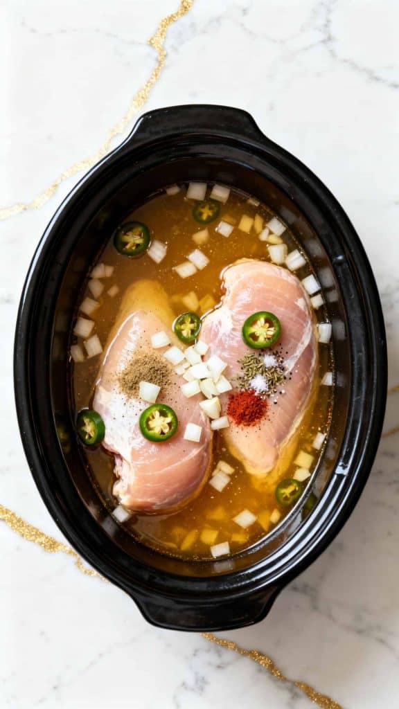 Crockpot Keto White Chicken Chili